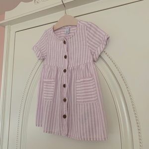 Old Navy Lavender/White Dress 3/6 months
